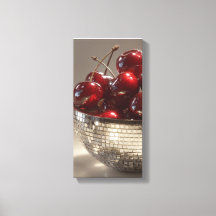 Glam Disco-Schale Kirschen Stillleben Pop Art