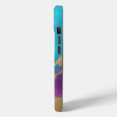 Glam Distressed Lila Turquoise Gold Case-Mate iPhone Hülle (Rückseite / Links)