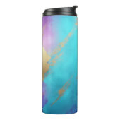 Glam Distressed Lila Turquoise Gold Thermosbecher (Nach links gedreht)
