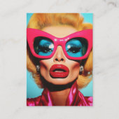 Glam Diva in Retro Shades Visitenkarte (Vorderseite)