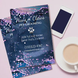 Glam Dog Pet Grooming Paw Agate Glitzer Flyer