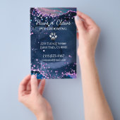 Glam Dog Pet Grooming Paw Agate Glitzer Flyer (Handgriff)