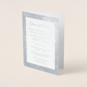 Glam Echtgoldfolie 25. Hochzeitstag Folienkarte
