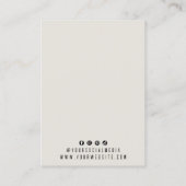 Glam Elegant Crystal Diamond Juwelier Display Visitenkarte (Rückseite)