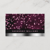 Glam Elegant Glitzer Jewels Monogram Beruflich Visitenkarte (Vorderseite)