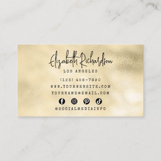 Glam Elegant Luxury Boho Amethyst Crystal Visitenkarte (Rückseite)