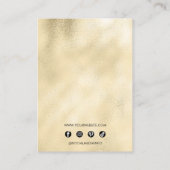 Glam Elegant Luxury Iridescent Juwelier Display Visitenkarte (Rückseite)