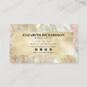 Glam Elegant Luxury Modern Iridescent Holographic Visitenkarte (Rückseite)