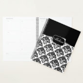 Glam Elegant Schwarz-weiß Damask Diamonds Bath Mat Planer (Anzeige)