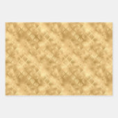 Glam Emerald Gold Damask Fans Shimmer Geschenkpapier Set (Vorderseite 2)