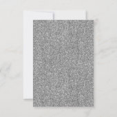 Glam Emerald Green Silver Glitzer Gown Quinceanera Dankeskarte (Rückseite)