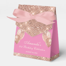 Glam Emerald Pink und Rose Gold Geschenkschachtel