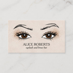 Glam Eyelash-Erweiterung Brow Bar macht Künstler Visitenkarte