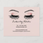 Glam Eyelash Erweiterungen Makeup Artist Aftercare Flyer (Hinten)