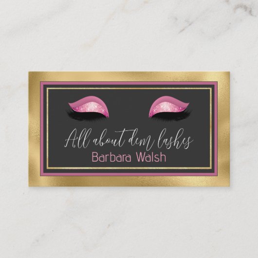 Glam Eyelash Visitenkarte (Vorderseite)