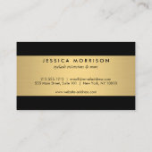 Glam Eyelashes Black and Gold Business Card Visitenkarte (Rückseite)