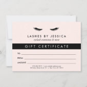 Glam Eyelashes Black and Pink Gift Certificate (Vorderseite)