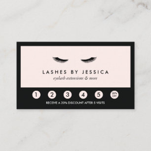 Glam Eyelashes Classic Black and Pink Loyalty Treuekarte