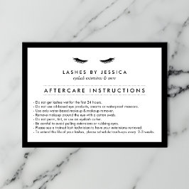 Glam Eyelashes Classic Lash Salon Aftercare Card Visitenkarte