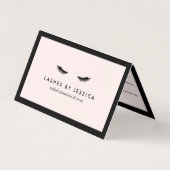 Glam Eyelashes Classic Lash Salon Aftercare Pink Visitenkarten (Vorderseite)