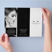 Glam Eyelashes Extensions Salon Tri-Fold Broschüre (Hand)