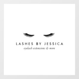 Glam Eyelashes Fensteraufkleber