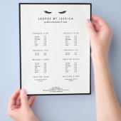 Glam Eyelashes Klassisches Schwarz und Weiß Flyer (Hand)