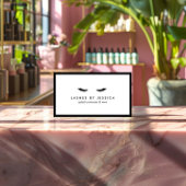 Glam Eyelashes Klassisches Schwarz und Weiß Visitenkarte
