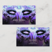 GLAM EYELASHES Lila Beauty Salon Makeup Artist Visitenkarte (Vorne/Hinten)