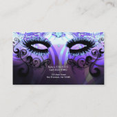 GLAM EYELASHES Lila Beauty Salon Makeup Artist Visitenkarte (Rückseite)