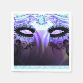 Glam Eyelashes Lila Masquerade Party Custom Serviette (Vorderseite)