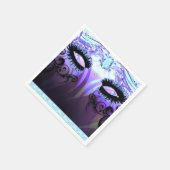 Glam Eyelashes Lila Masquerade Party Custom Serviette (Ecke)