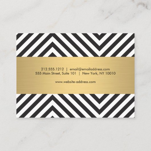 Glam Eyelashes mit Bold Pattern Aftercare Card Visitenkarte (Rückseite)