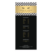 Glam Eyelashes mit Bold Pattern Rack Card Werbekarte (Vorne)