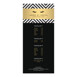 Glam Eyelashes mit Bold Pattern Rack Card Werbekarte