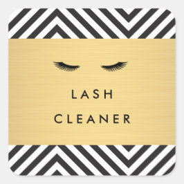 Glam Eyelashes mit feinem Muster Lash Cleaner Quadratischer Aufkleber