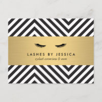 Glam Eyelashes mit fett formatierter Postkarte