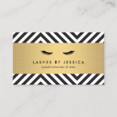 Glam Eyelashes mit fett-Pattern-Visitenkarten Visitenkarte (Vorderseite)
