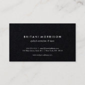 Glam Eyelashes weiße Text Business Card Visitenkarte (Rückseite)