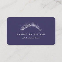 Glam Eyelashes weiße Text Business Card
