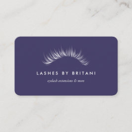 Glam Eyelashes weiße Text Business Card Visitenkarte