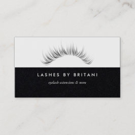 Glam Eyelashes weiße Text Business Card Visitenkarte
