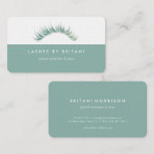 Glam Eyelashes weiße Text Business Card Visitenkarte (Vorne/Hinten)