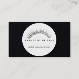 Glam Eyelashes weiße Text Business Card Visitenkarte