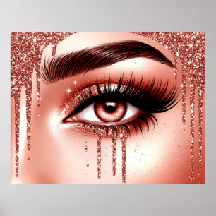 ✨ Glam Eyes Makeup-Stil für Beauty-Räume 💋 Poster