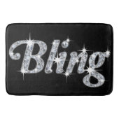 Glam Fake Diamant funkelnde Textgestaltung Badematte (Vorderseite)