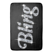 Glam Fake Diamant funkelnde Textgestaltung Badematte (Vorderseite Vertikal)