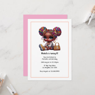 Glam Fashion Doll Birthday Einladung