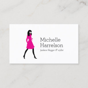 Glam Fashion Girl Style Blogger Business Card Visitenkarte