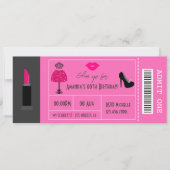 Glam Fashion Show Party Night Girl's Ticket Einladung (Vorderseite)